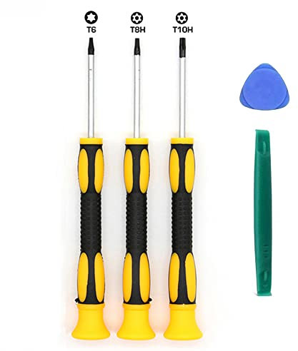 Fongmore T6 T8H T10H - Juego de destornilladores Torx de seguridad con agujero para Xbox One 360 Controller PS3 PS4 Kit de herramientas de reparación con spudger seguro
