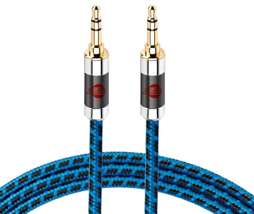 BOAACOUSTIC JIB Cavo Audio Jack 3.5 Maschio Maschio Audiofila, Cavo Aux macchina HiFi Stereo Audio Mini Jack Nylon Intrecciato per Cuffie, Smartphone, Autoradio, Hi-Fi System, TV, Laptop 0.5m