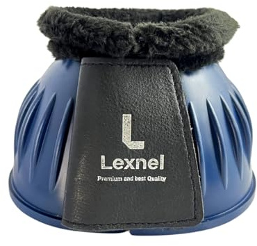 LEXNEL Stivaletti in gomma resistenti per cavalli, protezione e comfort superiori per zoccoli (1 paio) (blu navy, XL)