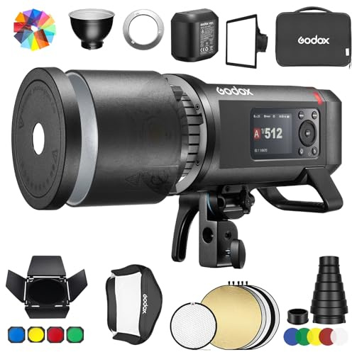 Godox AD600Pro II Kit Flash Speedlight Strobe per esterni con riflettore da 80 cm,Softbox da 80*80cm,Beamer,inserti CF12, BD-04 Barn Door,Cappuccio standard per la fotografia (AD600BM AD600PRO Update)