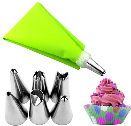 Set di sac à poche e beccucci, sac à poche e beccucci, sac à poche e beccucci, kit per la decorazione di torte, accessori da forno per la casa con accoppiatore per decorare cupcake e pasticceria
