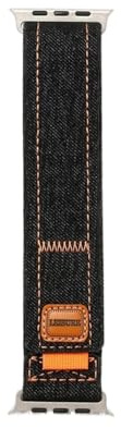 FFHDJL Nylon Loop Strap for Apple Watch Band Ultra 49mm 44mm 45mm 40mm 41mm 38mm 42mm 46mm Armband Iwatch Series10 8 9 7 6 5 3 SE Watchbands(Black,38/40/41mm)