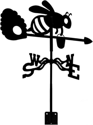 Girouette, indicateur de Direction du Vent en Forme d'abeille, girouette de Jardin extérieure adaptée à la Ferme, au Jardin, à la décoration de Toit