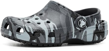 Crocs Unisex Kids, Classic Camouflage Clog T, Black/Slate Grey, 5 UK Child