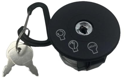 MeevrgR Interrupteur à clé d'allumage avec 2 clés pour tondeuse à gazon SCAG Freedom et LIBERTY Z, compatible avec les numéros de pièces 33-379, 483472, 7072684YP, 03277000