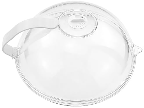 Coperchio per microonde, copertura per microonde senza BPA con manico, resistente al calore fino a 200°C, protezione anti-spruzzi per microonde, facile da pulire