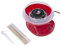 HOMCOM Macchina per Zucchero Filato in PP, Acciaio Inox e Alluminio 450W 27 x 26 x 18cm Rosso