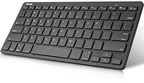 ProCase Universal Wireless US-English Keyboard (QUERTY-US Layout) for MacBook, Tablets, PC, Laptop, Smartphone, iMac, iPad, for Android Windows IOS Device,Mini Slim and Portable -Black