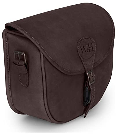 WALKER AND HAWKES - Genuine Leather Quick Loading Cartridge Ammo Shooting Bag - Capacity 100 Cartridges (25 (L) x 20 (H) x 10cm (W))