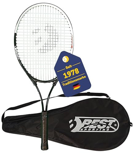 Best Sporting Tennis-Schläger für Einsteiger XT-Power 250g | Griffstärke L3 | Leichter Tennisschläger aus Aluminium | Ideal für Kinder, Jugendliche & Erwachsene | Inkl. Schützhülle