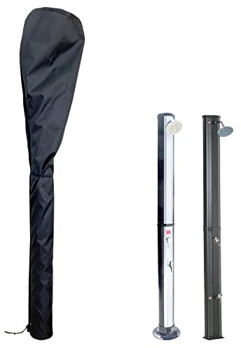 Outdoor Solar Shower Cover, Heavy Duty 600D Waterproof All Weather Protection for Pool Showers 83 x 11.8 inches Black