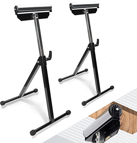 Ikodm Lot de 2 tréteaux à roulettes réglables en hauteur de 68 à 108 cm - Avec pieds antidérapants - Charge maximale : 60 kg