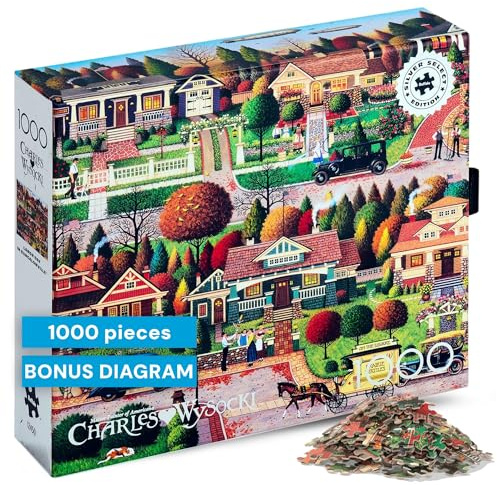Buffalo Games - Silver Select - Charles Wysocki - Labor Day in Bungalowville - 1000 Piece Jigsaw Puzzle