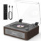 Mycket Lecteur CD portable double haut-parleur stéréo intégré, petit lecteur CD vintage pour la maison, lecteur CD Boombox rechargeable avec entrée / sortie Bluetooth, lecture USB, entrée AUX, prise