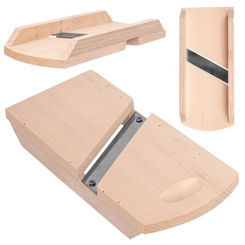 KADAX Grattugia per verdure in legno, grattugia per cavoli con lame affilate in acciaio, grattugia per cetrioli, grattugia tradizionale per cavoli, grattugia da cucina per verdure, grattugia per