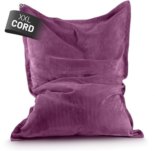 Lumaland Sacco a Fagioli Classic XXL Cord | Gigante Sacco a Fagioli XXL con morbida struttura a coste – ideale con divano Cord e poltrona Indoor Bean Bag per soggiorno, camera da letto & Co. – 380 L