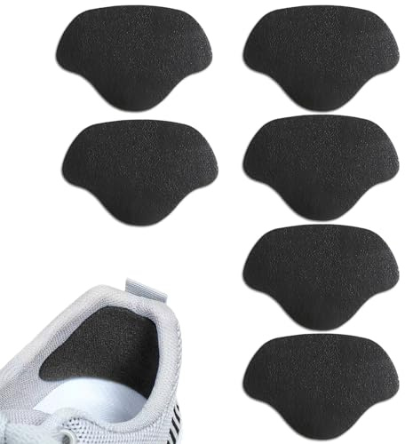 CENCERY 18 Pcs Self-Adhesive Trainer Heel Repair Patch, Shoe Heel Repair Pads, Shoe Repair Patch for Holes, Sneaker Repair Patches for Various Shoe Types (Black)