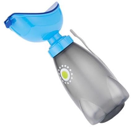 Botella de urinario femenina - Dispositivo robusto, tapa a prueba de derrames, solución portátil de alta capacidad con posibilidad de salida curva y embudo resistente a fugas para uso nocturno