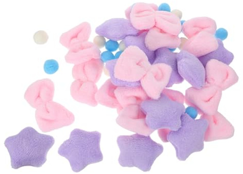 FUTUREORYY Cortina Infantil para Puerta con Diseño de Peluche Decoración Colgante DIY con Lazo y Estrellas Guirnalda de Cuentas para Dormitorio de Niñas Fácil Instalación sin Daños para