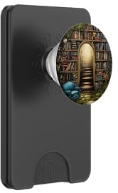 Livre Etagere Fauteuil Bibliotheque Entree Modele Imprime PopSockets PopWallet pour MagSafe