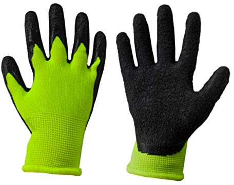 Guanti da lavoro per bambini, guanti protettivi, guanti da giardinaggio, guanti per bambini, colore arancione, taglia 2-6
