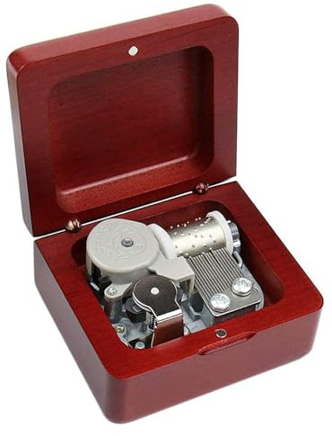 Sinzyo Kingdom Hearts Scatola musicale vintage in legno Movimento Natale San Valentino Regalo di compleanno (Scatola di legno rossa)