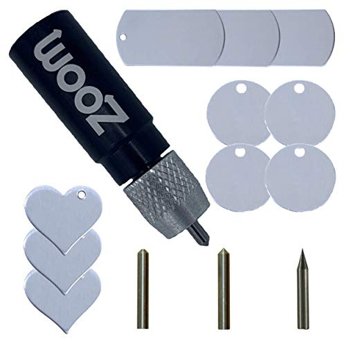 Silhouette 3-in-1 Etching/Engraving Tool Kit with Precision, Normal, and Blunt Tips and Metal Stamping Blanks for use in Cameo 1, 2, and 3, Curio, KNK, Gazelle, Pazzle, Xyron Wishblade