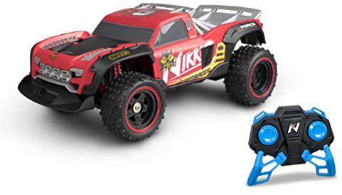 Nikko 10061 Pro Trucks, auto radiocomandata, veicolo fuoristrada fino a 14 km/h, robusto camion da corsa con sospensione completa e ricarica rapida USB, bambini dai 6 anni e adulti, circa 33 cm, rosso