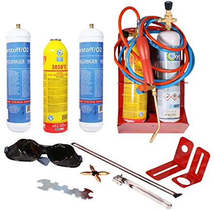 Autogenschweissgerät Hartlötgerät WELDINGER Lötfreund 90 Komplettset + 2x Sauerstoff +1x Gas Aktionsset