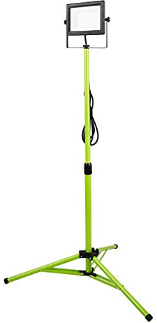 Luceco Foco de Trabajo Trípode 50W, Luz Portátil IP65 Impermeable, Lampara LED Portátil para Obras, Jardines, Automóviles, Garajes