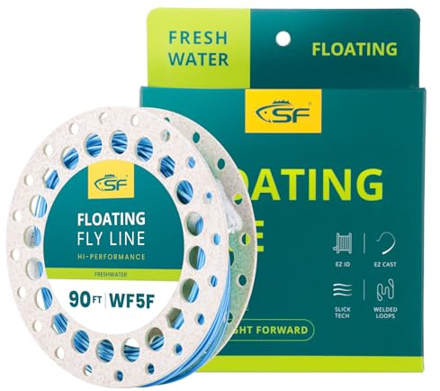 SF Fly Fishing Line with Welded Loop Weight Forward Floating Fly Line WF5F 90FT