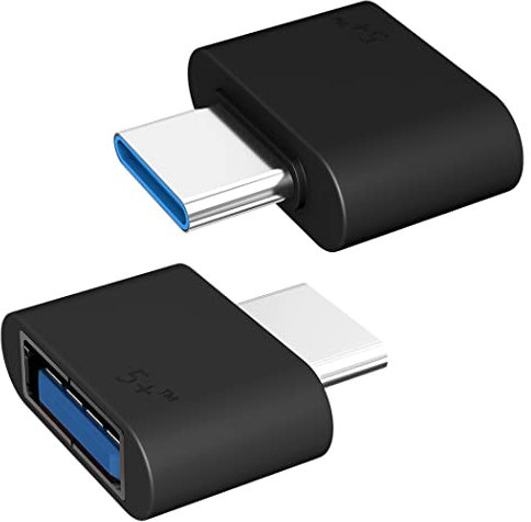 5 Plus 2Pcs 3.0 USB C to USB Adapter USB-C Male to USB Female Adapter Compatible with MacBook Pro 2021 MacBook Air iPad mini 6 Pro Surface Pro 8/X Go and Other Type C or Thunderbolt 4/3 Devices