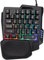 Teclado para Juegos con una Sola Mano, 3 Colores RGB Retroiluminados 35 Teclas Mini Teclado Portátil para Juegos Controlador de Juegos Ergonómico para PC Gamer con Reposamanos, Teclado Impermeable