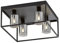 Fischer & Honsel | Deckenleuchte, Iska | sandschwarz| Glas| rauchfarben zu klar| L: 45,00 cm, B: 45,00 cm| Ausl. Decke: 20,50 cm| 4x E14 max. 10,0 Watt| 21319
