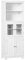 HOMCOM Alacena de Cocina Aparador de Comedor Armario de Cocina con 4 Puertas 2 Estantes Abiertos y Estante Ajustable para Salón 60x30x162 cm Blanco