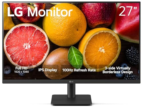 LG 27MS500-B 27 inch IPS FHD (1920x1080) 100Hz 5ms Reader Mode Borderless Design OnScreen Control Black Stabilizer DAS Crosshair HDMI Black