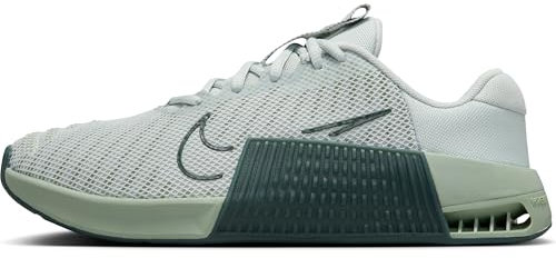 NIKE DZ2537-005 Metcon 9 Women s Workout Damen Light Silver/Vintage Green-JAD EU 40.5