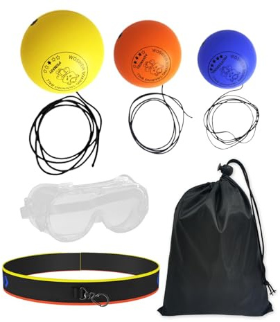 Palla da boxe con fascia per capelli, set di palline da boxe per bambini, palla da boxe per adulti con fascia, strumento per allenamento boxer, per migliorare la coordinazione occhio-mano