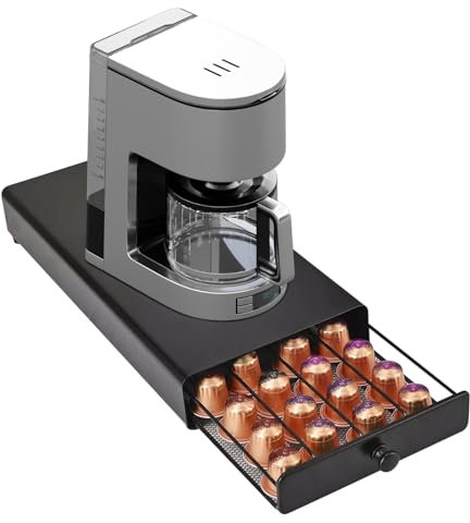 Jomdjmskes 40 Pcs Porte Capsule, Distributeur Capsules pour la Maison, Porte-Capsules, Tiroir Capsule de Café, Distributeur Capsules, Organisateur Rangement Dosettes pour la Maison, Bureau, Café