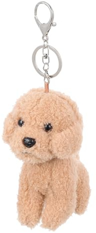 FOMIYES Plush Dog Shape Mini Pendant Keychain Soft Bag Charm Lightweight Hanging Ornament for Keys and Backpacks