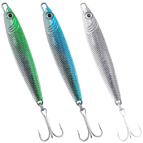 Dr.Fish metall havsfiske beten silver spigg sked havsfiske tackel makrill torsk bas gädda stinger spinnare drag metall jiggar