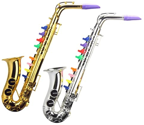 Mini sassofono – Giocattolo musicale colorato per principianti, strumento sonoro per bambini, attrezzatura musicale per bambini in età prescolare, tasti a nastro compatti | Piccolo giocattolo per