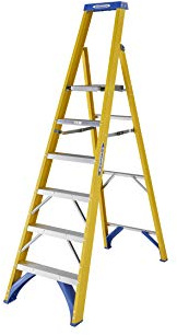 Werner Fibreglass Platform Stepladder 6 Tread
