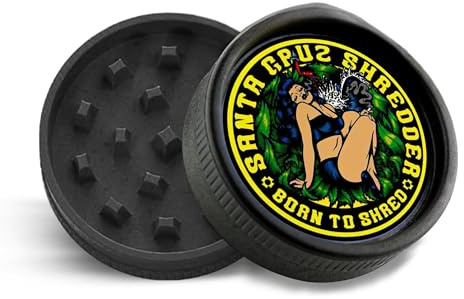 Santa Cruz Shredder Born to Shred Grinder for Herbs Knurled Top for Stronger Grip 2-Piece Medium 2.2