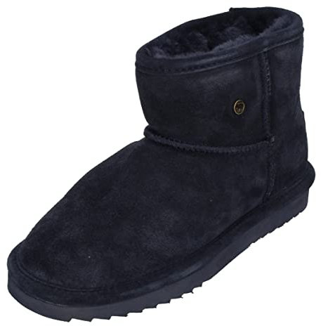 Warmbat Damenschuhe Schaffell Booties WALLABY - dk navy, Größe:40 EU