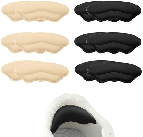 enithElite Fersenpolster, 6 Paar Heel Me, Fersenschutz, Blasenpflaster, Schuheinlagen, Fersenkissen, Unisex, Beige, Frauen, Erwachsene mit großen Füßen, Aktive Menschen, Berufstätige, Einlegesohle
