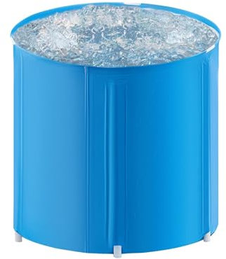 CROWNSHOP Portable Foldable bathtubs for Adults Freestanding Soaking Installation-Free Hot Bath Ice Bath Adult SPA for Student Home Camping (Blue)
