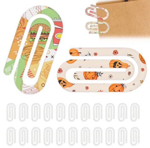 BigKing 24 pz Paper Clips Sublimazione, 100 * 50 * 3mm Clip di Carta Blank Bianco Acrilico, Trasferimento Graffette di Calore Fai Da Te, Utilizzabili Come Segnalibri, Porta Album Fotografici