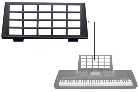 Pupitre à clavier électronique – 32 cm ABS portable, pliable, support stable pour partitions et livres, universel pour piano, école et scène