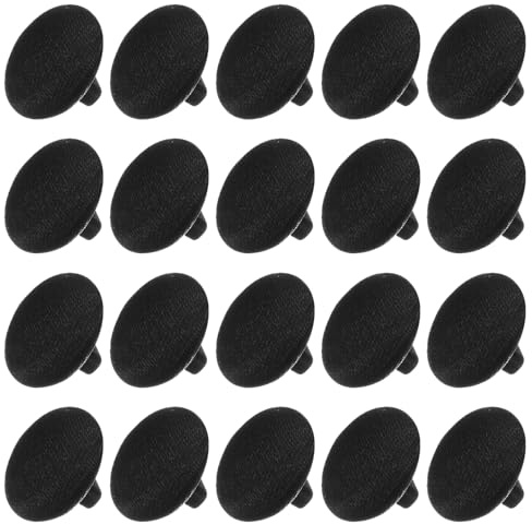20PCS Set Black Buttons, Cloth Bag Buttons, Including 10mm Round Button, Suitable for Suits, Shirts and Other Types of Clothing, Retro and Practical, Help DIY